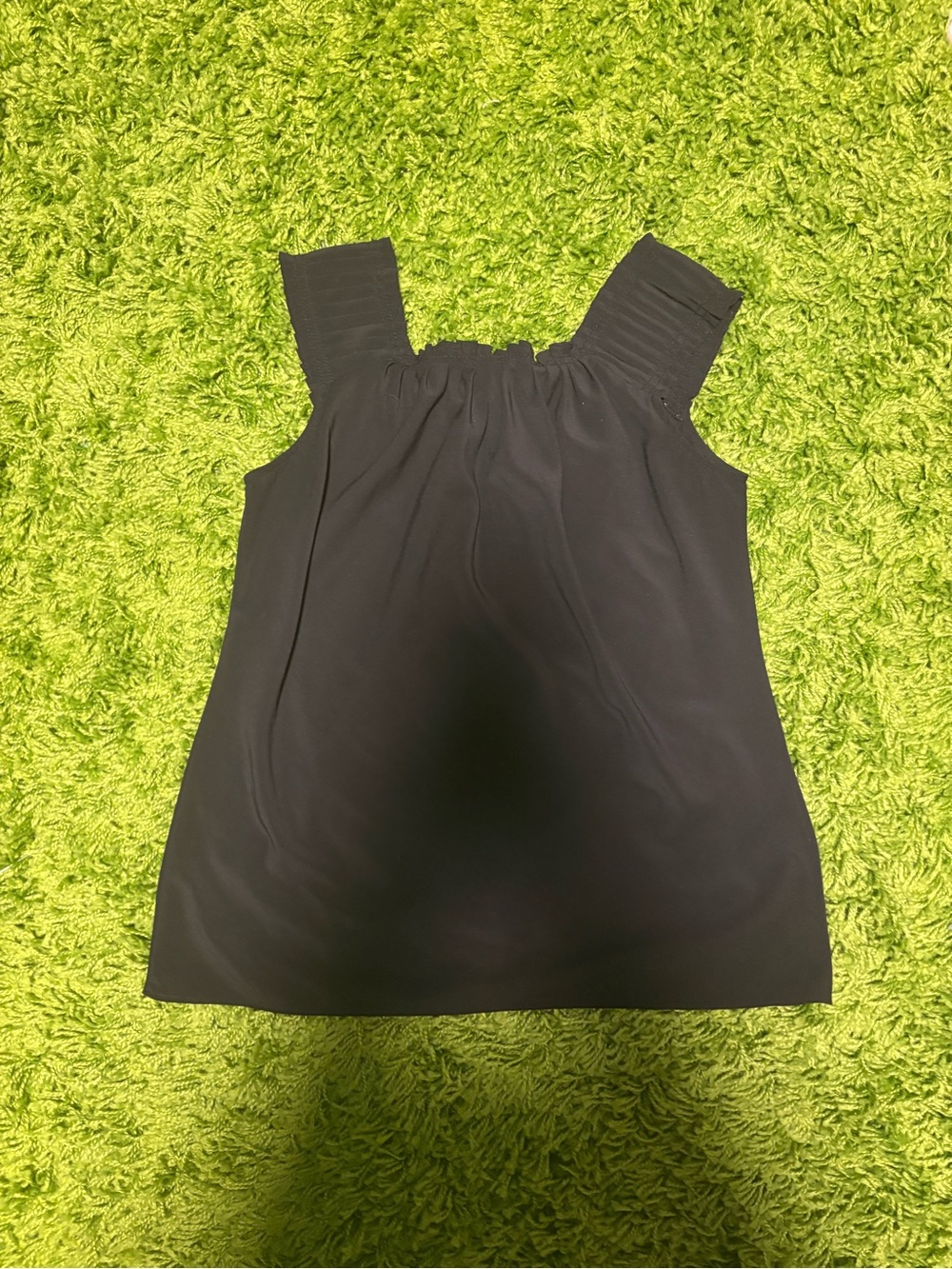 Spense Black Pleated Strap Tank - Picture 3 of 3